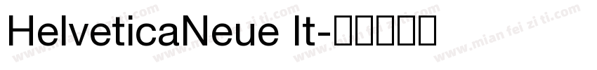 HelveticaNeue It字体转换